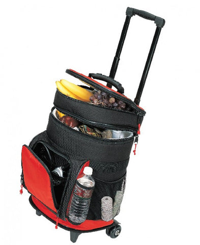 Deluxe Ripstop Rolling Cooler [Red/Black]
