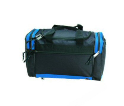 600D Poly 17" Duffel Bag - Black/Royal Case Pack 24