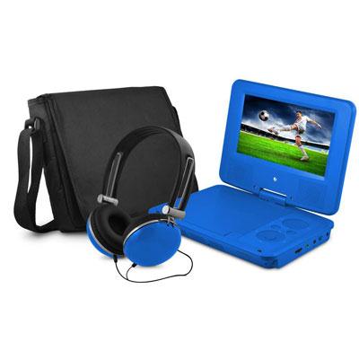 7" DVD Player Bundle Blue