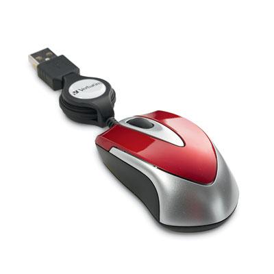 Optical Mini Travel Mouse Red