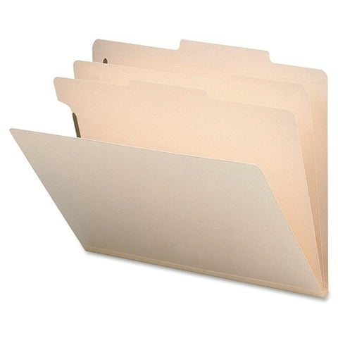 Sparco Products Classification Folder, 2 Dividers, Letter, 10/BX, Manila Case Pack 2