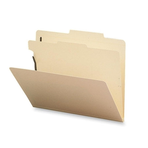 Sparco Products Classification Folder, 1 Divider, Letter, 10/BX, Manila Case Pack 2