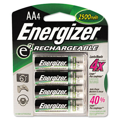 e? NiMH Rechargeable Batteries AA 4 Batteries Case Pack 2