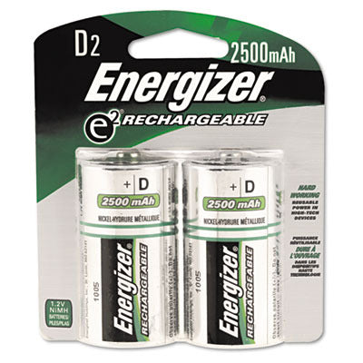 e? NiMH Rechargeable Batteries D 2 Batteries Case Pack 2