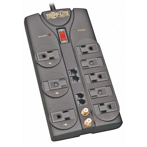 8 OUTLET SURGE STRIP 10 FT CORD