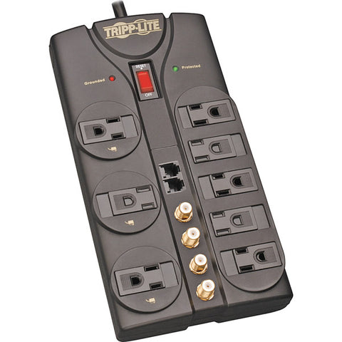 8 OUTLET SURGE STRIP 10 FT CORD