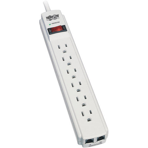 6 OUTLET SURGE STRIP 4 FT CORD