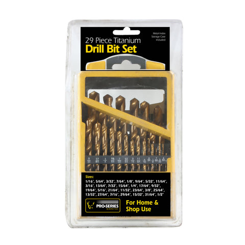 Pro-Series Pro-Series 29 Piece Titanium Drill Bit Set