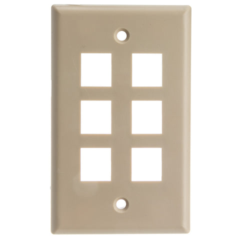 Cable Wholesale Wall Plate,6 Hole for keystone Jack
