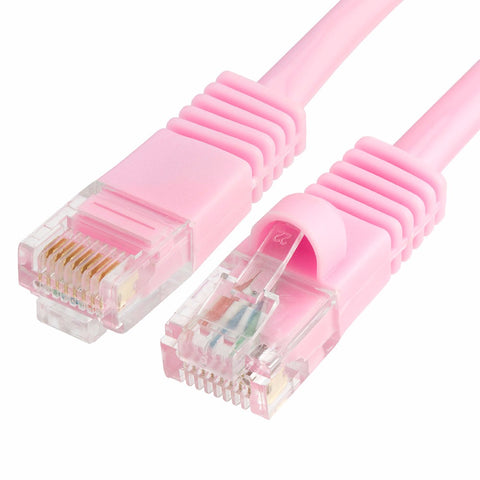 Cmple RJ45 CAT5 CAT5E ETHERNET LAN NETWORK CABLE -w 150 FT Pink