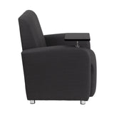 Flash Furniture Gray Fabric Guest Chair with Tablet Arm and Chrome Legs [BT-8217-GY-GG]