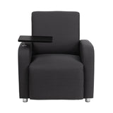 Flash Furniture Gray Fabric Guest Chair with Tablet Arm and Chrome Legs [BT-8217-GY-GG]