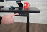 Luxor 60" Electric Standing Desk with Black Frame and Black Oak Top