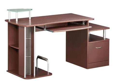 Techni Mobili Multifunction Computer Desk Chocolate 30" H x 60" W x 24" D