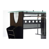 Techni Mobili Glass-Top Home Office Desk Espresso