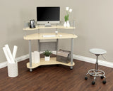 Calico Designs Study Corner Desk - Silver With Maple