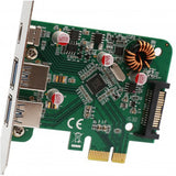 PCI-Express 2.0 x1, 3-Port USB 3.1 Gen 1 (2x Type-A / 1x Type-C) Card, VLI Chipset, with Low Profile Bracket