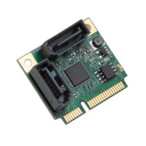 IOCrest Half Height 2 Port SATA III RAID Mini PCI-e 2.0 Card