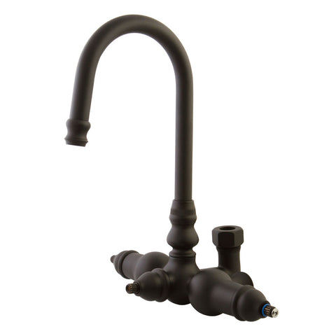 Kingston Brass ABT200-5 Vintage Gooseneck Faucet With Back Outlet & Diverter, Oil Rubbed Bronze - Oil Rubbed Bronze