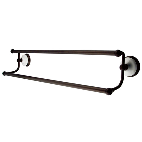 Kingston Brass BA1113ORB Victorian 24" Dual Towel Bar, Oil Rubbed Bronze - Oil Rubbed Bronze