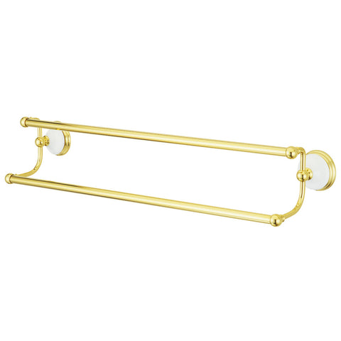 Kingston Brass BA1113PB Victorian 24" Dual Towel Bar, Polished Brass - Polished Brass