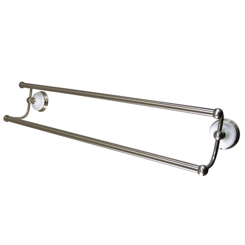 Kingston Brass BA1113SN Victorian 24" Dual Towel Bar, Satin Nickel - Satin Nickel