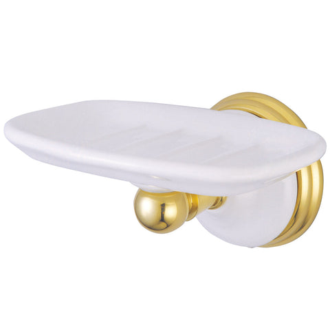 Kingston Brass BA1115PB Victorian Wall-Mount Soap Dish, Polished Brass - Polished Brass