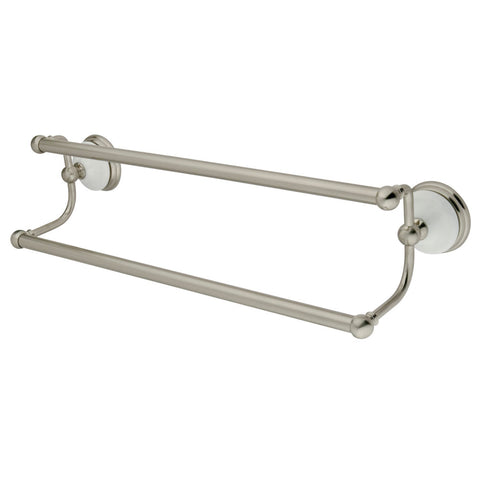 Kingston Brass BA11318SN Vintage 24" Dual Towel Bar, Satin Nickel - Satin Nickel