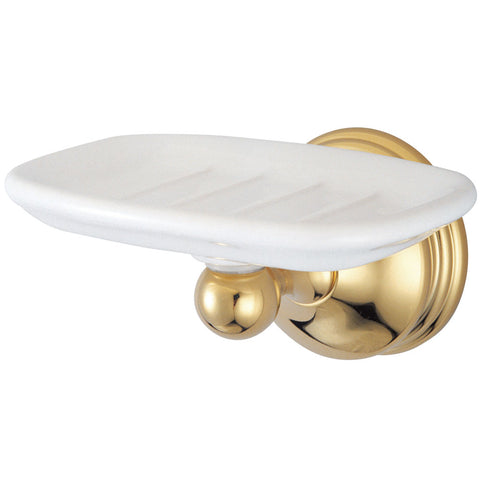 Kingston Brass BA1165PB Vintage Wall-Mount Soap Dish, Polished Brass - Polished Brass