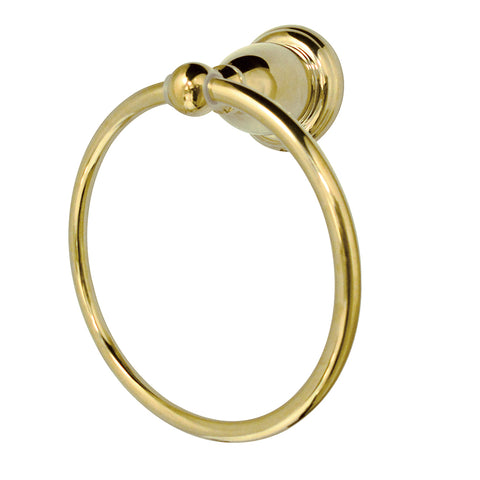 Kingston Brass BA1754PB Heritage Towel Ring, Polished Brass - Polished Brass
