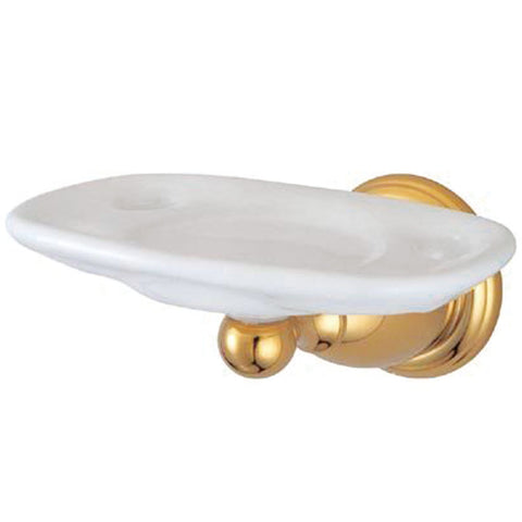 Kingston Brass BA1756PB Heritage Toothbrush with Tumbler Holders, Polished Brass - Polished Brass