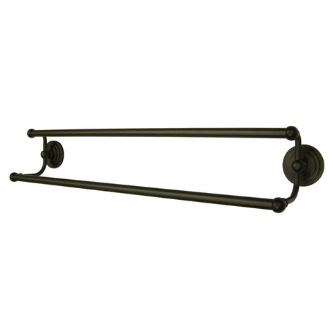 Kingston Brass BA271318ORB Milano 18" Dual Towel Bar, Oil Rubbed Bronze - Oil Rubbed Bronze