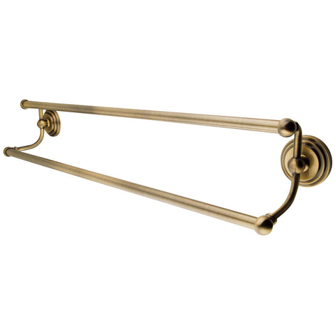 Kingston Brass BA2713AB Milano 24" Dual Towel Bar, Vintage Brass - Vintage Brass