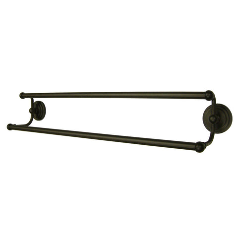Kingston Brass BA2713ORB Milano 24" Dual Towel Bar, Oil Rubbed Bronze - Oil Rubbed Bronze