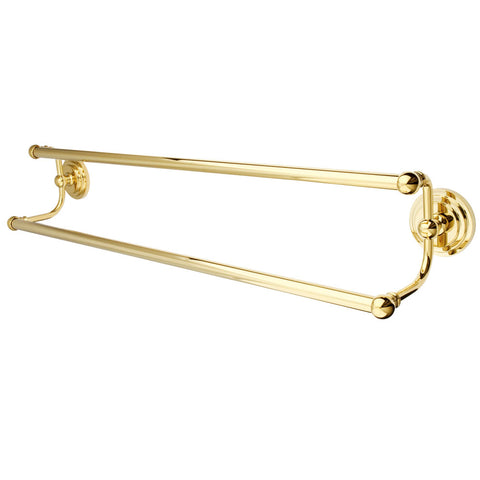 Kingston Brass BA2713PB Milano 24" Dual Towel Bar, Polished Brass - Polished Brass
