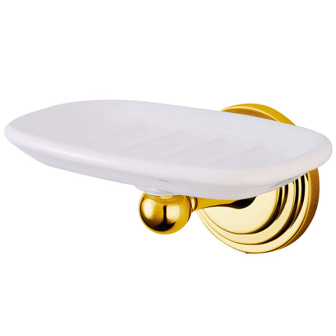 Kingston Brass BA2715PB Milano Wall-Mount Soap Dish, Polished Brass - Polished Brass