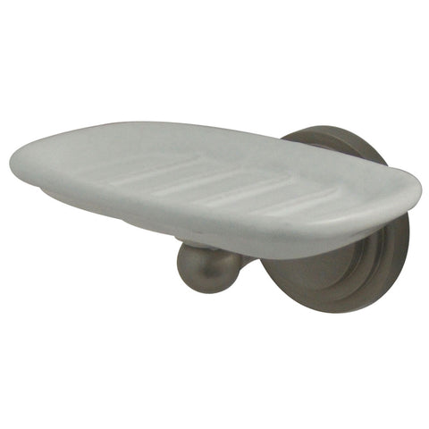 Kingston Brass BA2715SN Milano Wall-Mount Soap Dish, Satin Nickel - Satin Nickel