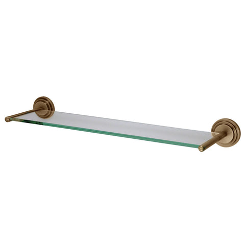 Kingston Brass BA2719AB Milano Cosmetic Glass Shelf, Vintage Brass - Vintage Brass