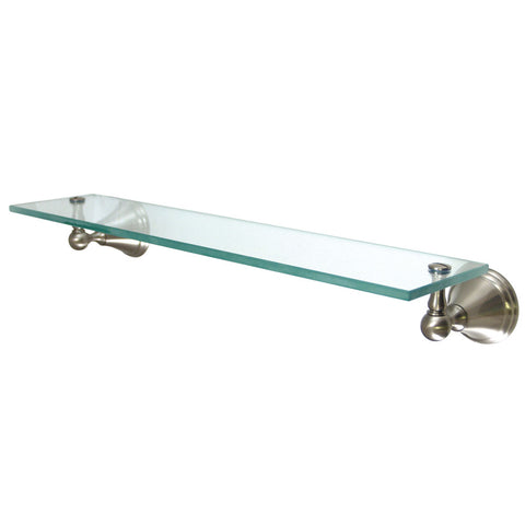 Kingston Brass BA2979SN Governor Cosmetic Glass Shelf, Satin Nickel - Satin Nickel