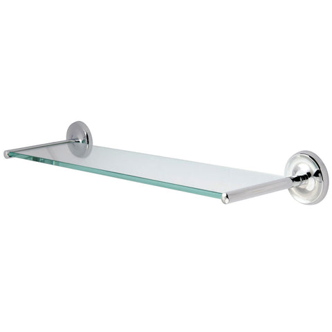 Kingston Brass BA319C Classic Glass Shelf, Polished Chrome - Polished Chrome