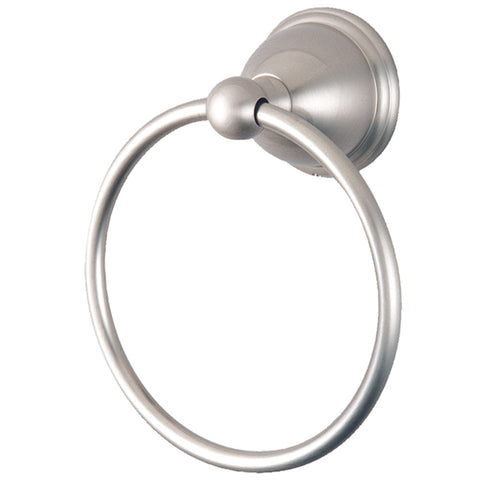 Kingston Brass BA3964SN Restoration 6" Towel Ring, Satin Nickel - Satin Nickel