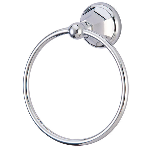 Kingston Brass BA4814C Metropolitan Towel Ring, Chrome - Polished Chrome