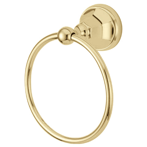 Kingston Brass BA4814PB Metropolitan Towel Ring, Polished Brass - Polished Brass