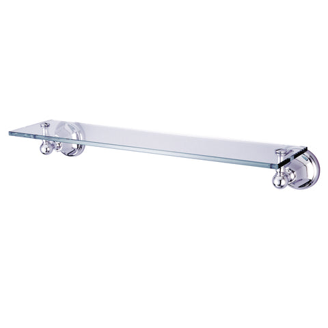 Kingston Brass BA4819C Metropolitan Cosmetic Glass Shelf, Chrome - Polished Chrome