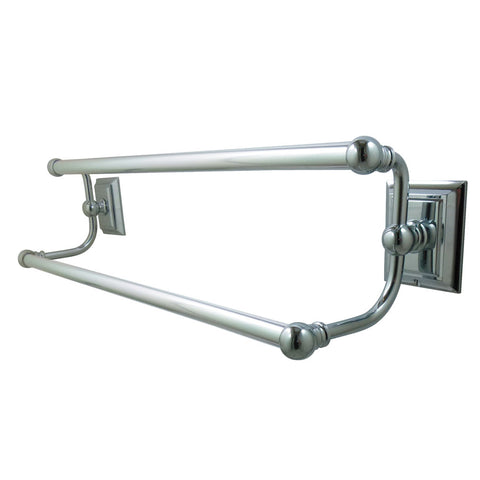 Kingston Brass BA6013C Millennium 24" Dual Towel Bar, Polished Chrome - Polished Chrome