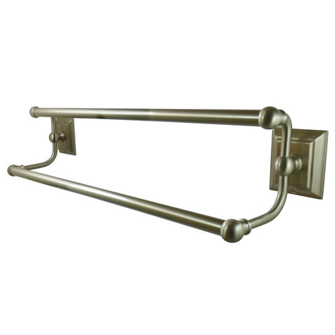 Kingston Brass BA6013SN Millennium 24" Dual Towel Bar, Satin Nickel - Satin Nickel