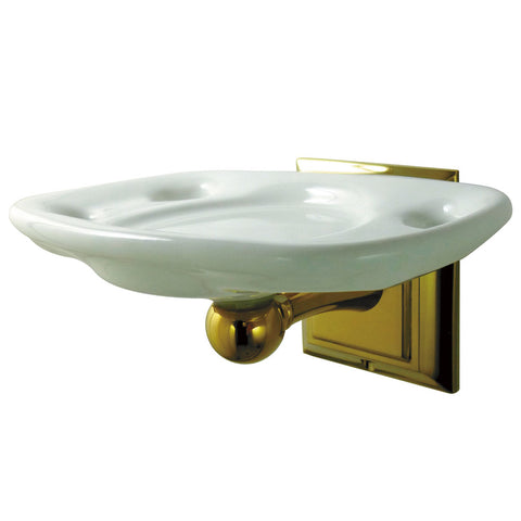 Kingston Brass BA6016PB Millennium Toothbrush and Tumbler Holder, Polished Brass - Polished Brass