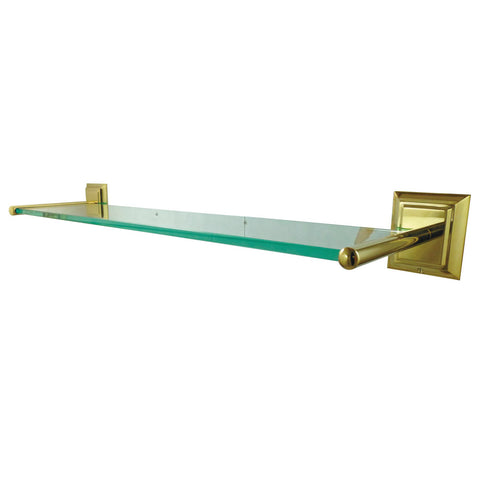 Kingston Brass BA6019PB Millennium Glass Shelf, Polished Brass - Polished Brass