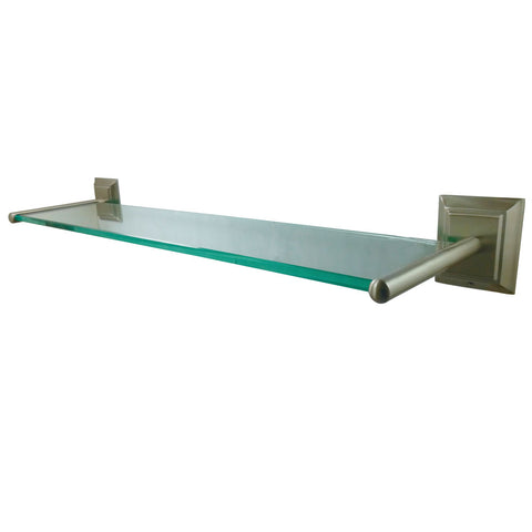 Kingston Brass BA6019SN Millennium Glass Shelf, Satin Nickel - Satin Nickel