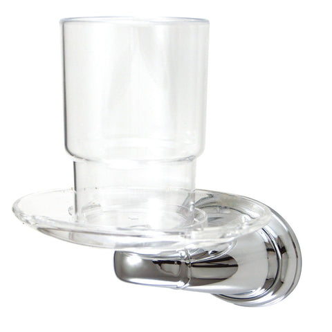 Kingston Brass BA626C Toothbrush/Tumbler Holder (Acrylic), Polished Chrome - Polished Chrome